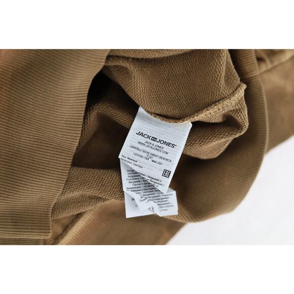 Jack & Jones Men's Khaki Tie Dye Cotton Terry A World Crew Sweatshirt Size M - Picture 4 of 10